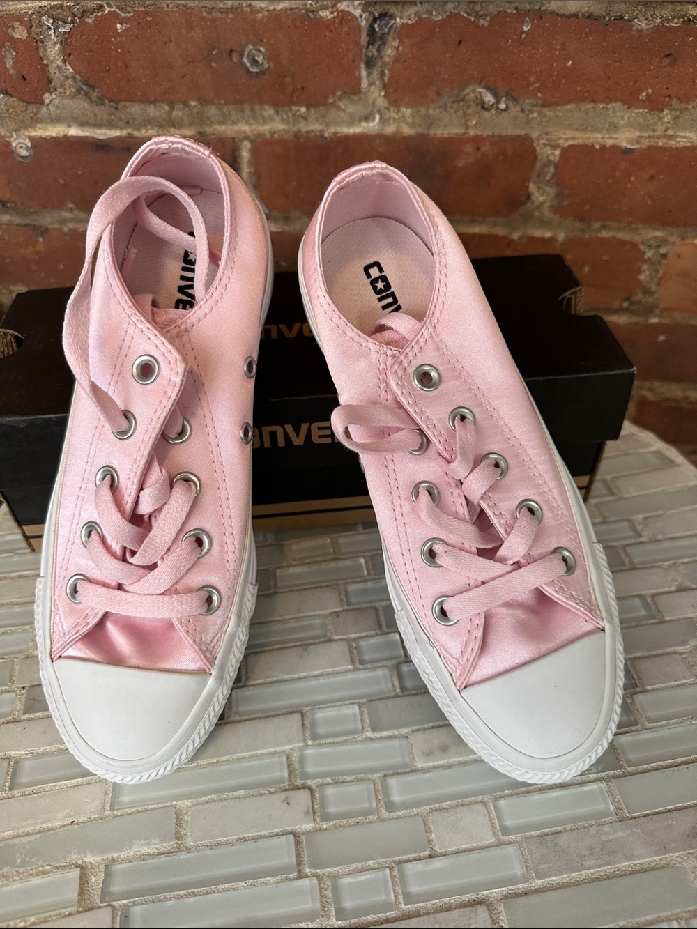 Converse Women’s Light Pink Low Top Canvas Sneakers